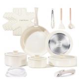 Chef Power 19pc Ceramic Nonstick Cookware Set Crea