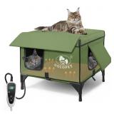 GOLOPET Large Heated Outdoor Cat House