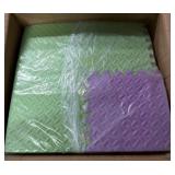 Foam Play Mat Interlocking Green  Purple