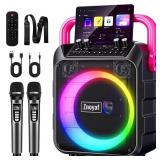 Znoyaf Portable Karaoke Machine 2 Mics Blackpink