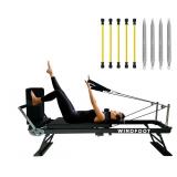 WINDFOOT Pilates Reformer Machine Foldable Black