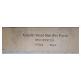 VELLORISE Acoustic Wood Panel 4pk Black