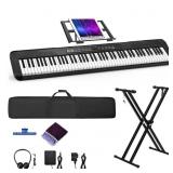 Veitob Black 88-Key Semi Weighted Digital Piano