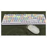 Keyboard Mouse Combo Round Keycaps Purple