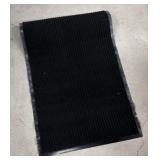 Black Ribbed Non-Slip Floor Mat