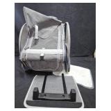 Gray Pet Carrier Backpack Foldable Ventilated