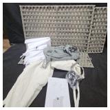 Gray Wicker Laundry Hamper Rolling Casters