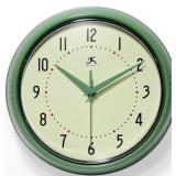 Infinity Instruments 15 Retro Wall Clock Green