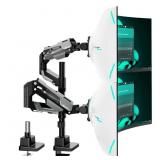 ARES WING Dual Monitor Mount 24-57 Height Adj. Bla