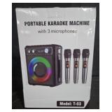 Portable Karaoke Machine T-03 with 3 Mics