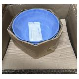 12-Piece Melamine Bamboo Dinnerware Set, Sky