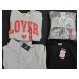 Women's size X-Large sweatshirts and pajama sets.