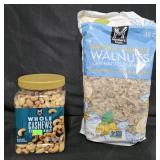 Whole Cashews 33oz. Walnut Halves and pieces 48oz