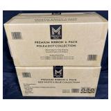 2- 6ct. Sets of Premium Ribbon, Polka Dot & Red