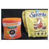 Dunkin Decaf coffee 40oz. 2- Splenda artificial