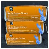 3- 200ct. Boxes of Large Nitrile Exam Gloves