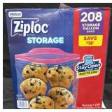208ct. Box of Ziploc Storage Gallon Bags