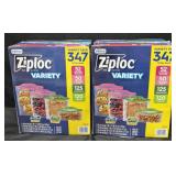 2- 347ct. Variety Boxes of Ziploc Bags
