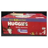 168ct. Box of Huggies Little Movers Size 4