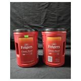 2- Folgers Classic Roast coffee 43.5oz