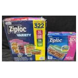 322ct. Variety Pack of Ziploc Bags