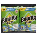 2- 12ct. Bags of Bounty Prints Paper Towel Rolls