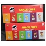 2- Pringles snack cups 36 variety cups per box