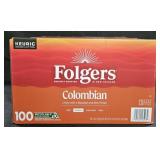 Folgers Columbian coffee keurig cups 100 count