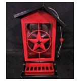 Red Star Hanging Outdoor Bird Feeder