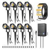 ZUCKEO LED Outdoor Landscape Lighting Kit 8pk