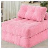HABUTWAY 3-in-1 Pink Sofa Bed 76x34