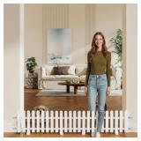 Fiwochic Adjustable Pet Gate 19.7x78.7 White