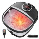 GEHONA Collapsible Foot Spa Heat Massage Black