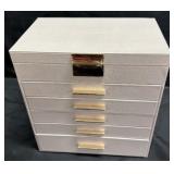 Beige Stackable Jewelry Box Organizer