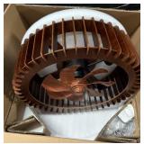 Brown Wooden Cage Design Ceiling Fan