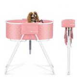 Furesh Pink Elevated Foldable Pet Bath Tub