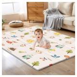 XVISHX Foldable Waterproof Baby Play Mat 47x47in