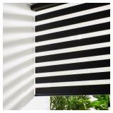 Persilux Cordless Zebra Blinds 34x64 Black