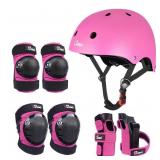 JBM Pink Skating Gear Set Helmet Pads Guards