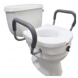 Carex E-Z Lock 5 Raised Toilet Seat w Handles