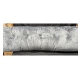 Blue-Gray Corduroy Tufted Lumbar Pillow