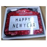 Red Christmas Snowflake New Year Sign