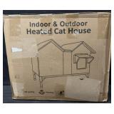 Brown Heated IndoorOutdoor Cat House