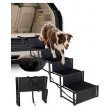 NRYDEPET 5-Step Foldable Dog Stairs for Car