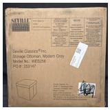 Seville Classics Storage Ottoman, Modern Gray
