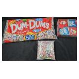 Dum Dums suckers 500 count. Tootsie frootsies
