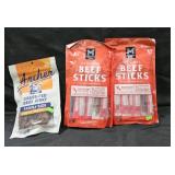 2- Beef Sticks 12 count each. Grass fed beef