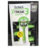 20pk. Schick XTreme 3 Sensitive Disposable Razors