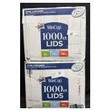 2- 1000ct. Boxes of WinCup Plastic Lids
