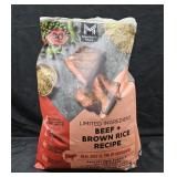 Beef and brown rice dog food 30lb